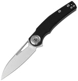 Dreamtech Button Lock Black G10 Folding D2 Steel Wharncliffe Pocket Knife K4130GB