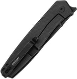 Dreamtech Framelock Black Titanium Folding D2 Steel Drop Pt Pocket Knife K4194TB