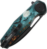 Dreamtech D4211 Button Lock 2026 Halloween G10 Folding D2 Steel Pocket Knife K4211GHB