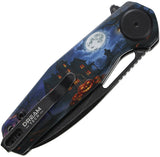 Dreamtech D4211 Button Lock 2026 Halloween G10 Folding D2 Steel Pocket Knife K4211GHH