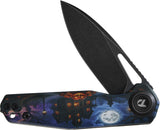 Dreamtech D4211 Button Lock 2026 Halloween G10 Folding D2 Steel Pocket Knife K4211GHH