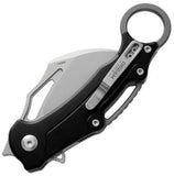 Dreamtech Button Lock Karambit Black Aluminum Folding 14C28N Sandvik Pocket Knife K4221AB