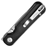 Dreamtech Black Aluminum Buttonlock D2 Folding Knife 4245AB