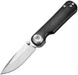 Dreamtech Black Aluminum Buttonlock D2 Folding Knife 4245AB