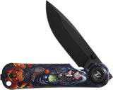 Dreamtech D4245 Button Lock 2026 Halloween Aluminum Folding D2 Steel Pocket Knife K4245AHM