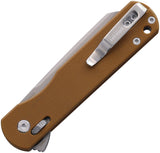 Dreamtech Axis Lock Brown G10 Folding D2 Steel Sheepsfoot Pocket Knife K4253GBR