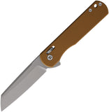 Dreamtech Axis Lock Brown G10 Folding D2 Steel Sheepsfoot Pocket Knife K4253GBR