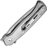 Dreamtech D4260 Button Lock Gray Titanium Folding VG-10 Drop Pt Pocket Knife K4260VG