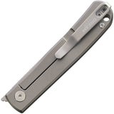 Dreamtech Framelock Gray Titanium Folding D2 Steel Clip Pt Pocket Knife K4274TG