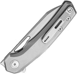 Dreamtech D4281 Button Lock Gray Titanium Folding Bohler M390 Pocket Knife K4281VG