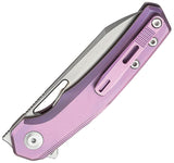 Dreamtech D4281 Button Lock Pink Titanium Folding Bohler M390 Pocket Knife K4281VP