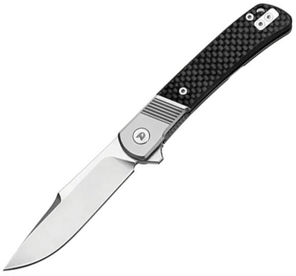 Dreamtech Framelock Gray Titanium & Carbon Fiber Folding D2 Steel Pocket Knife K4368C