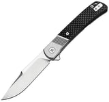 Dreamtech Framelock Gray Titanium & Carbon Fiber Folding D2 Steel Pocket Knife K4368C