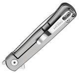 Dreamtech Framelock Gray Titanium Folding D2 Steel Drop Pt Pocket Knife K4369G