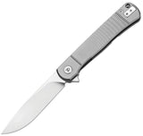 Dreamtech Framelock Gray Titanium Folding D2 Steel Drop Pt Pocket Knife K4369G