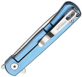 Dreamtech Framelock Blue Titanium Folding VG-10 Drop Pt Pocket Knife K4369VBL