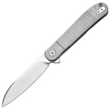 Dreamtech Framelock Gray Titanium Folding D2 Steel Pocket Knife K4370G