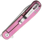 Dreamtech D4370 Framelock Pink Titanium Folding VG-10 Sheepsfoot Pocket Knife K4370VP