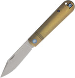 Dreamtech Slip Joint Gold Titanium Folding VG-10 Clip Pt Pocket Knife K4386TBR