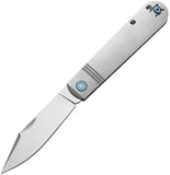 Dreamtech Slip Joint Gray Titanium Folding VG-10 Clip Pt Pocket Knife K4386TG