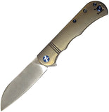 Dreamtech Slip Joint Bronze Titanium Folding VG-10 Sheepsfoot Knife K4453TBR