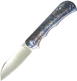 Dreamtech Slip Joint Flame Titanium Folding VG-10 Sheepsfoot Knife K4453TF