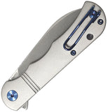Dreamtech Slip Joint Gray Titanium Folding VG-10 Sheepsfoot Pocket Knife K4453TG