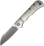 Dreamtech Slip Joint Gray Titanium Folding VG-10 Sheepsfoot Pocket Knife K4453TG