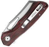 Dreamtech Pivot Button Lock Red & Black G10 Folding VG-10 Reverse Tanto Pocket Knife K4507GW