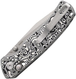 Dreamtech Axis Lock Black & White Micarta Folding 14C28N Pocket Knife K4508MBW