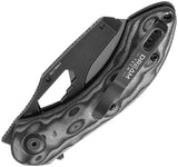 Dreamtech D4518 Utility Button Lock Black & Gray Micarta Folding Pocket Knife w/ Extra Blades K4518MG