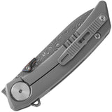 Dreamtech Framelock Titanium & Carbon Fiber Folding Damascus Pocket Knife K610TCD