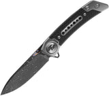 Dreamtech Framelock Titanium & Carbon Fiber Folding Damascus Pocket Knife K610TCD