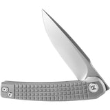 Dreamtech Framelock Gray Sculpted Titanium Folding Bohler M390 Pocket Knife K613TG