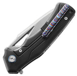 Dreamtech Framelock Black Titanium & Zirconium Folding Bohler M390 Pocket Knife K9042TB