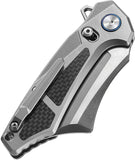 Dreamtech Crossbar Lock Gray Titanium & Carbon Fiber Folding M390 Knife K9409G