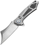 Dreamtech Crossbar Lock Gray Titanium & Carbon Fiber Folding M390 Knife K9409G