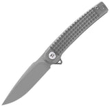 Dreamtech Framelock Gray Frag Titanium Folding Bohler M390 Pocket Knife K9613TG