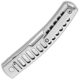 DOTS Gear Nagiryu Double Detent Gray Folding LC200N Pocket Knife SA10651A