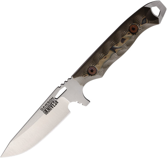 Dawson Knives Outcast Ultrex Camo G10 Satin MagnaCut Fixed Blade Knife 16340