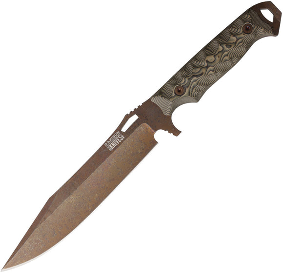 Dawson Knives Marauder XL Ultrex Camo G10 Arizona Copper MagnaCut Fixed Blade Knife 16623