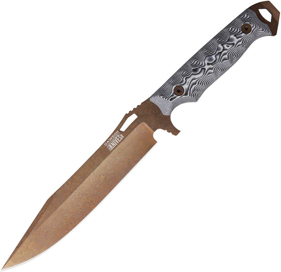 Dawson Knives Marauder XL White & Black G10 Arizona Copper MagnaCut Fixed Blade Knife 16647