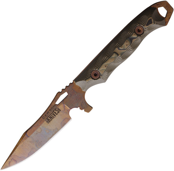 Dawson Knives Smuggler Ultrex Camo G10 Arizona Copper Magnacut Fixed Blade Knife 16814