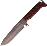 Dawson Knives Valor Black & Red G10 Midnight Black MagnaCut Fixed Blade Knife 41386