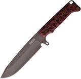 Dawson Knives Valor Black & Red G10 Midnight Black MagnaCut Fixed Blade Knife 41621