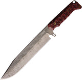 Dawson Knives Holdout Bowie Black & Red G10 Monsoon MagnaCut Fixed Blade Knife 41782