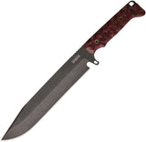 Dawson Knives Holdout Bowie Black & Red G10 Midnight Black MagnaCut Fixed Blade Knife 41867