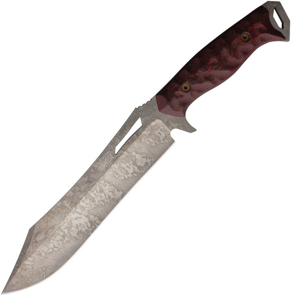 Dawson Knives Dominion Black & Red G10 Monsoon MagnaCut Fixed Blade Knife 47636