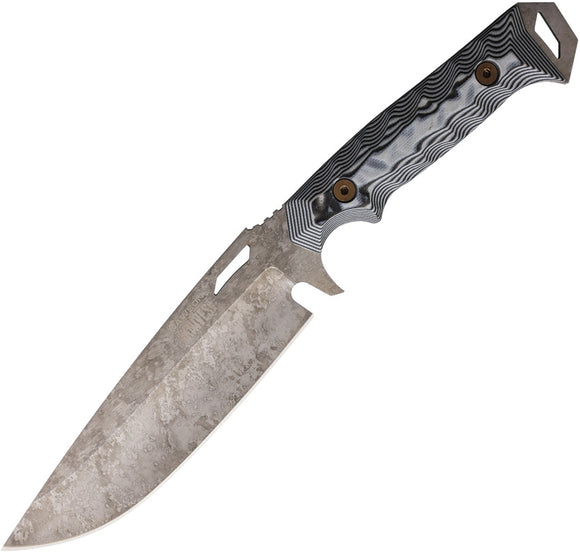 Dawson Knives Summit Black & White G10 Monsoon MagnaCut Fixed Blade Knife 48048