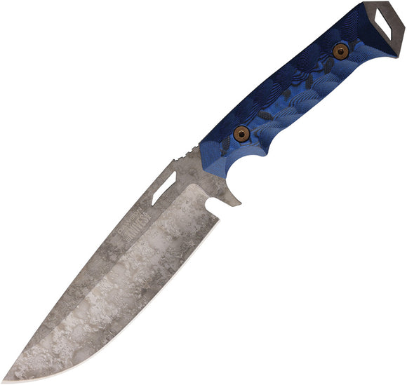 Dawson Knives Summit Black & Blue G10 Monsoon MagnaCut Fixed Blade Knife 48091